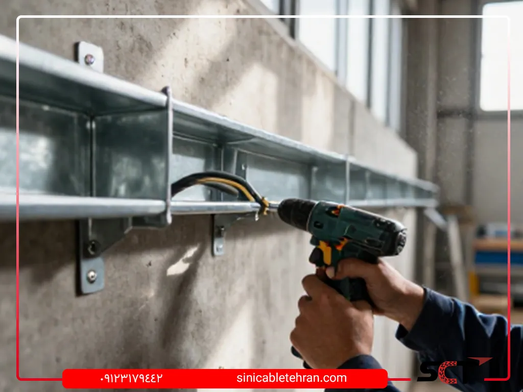 آموزش نصب سینی کابل