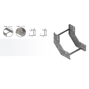 زانویی عمودی داخلی ۹۰ درجه نردبان کابل کد TSC - 114