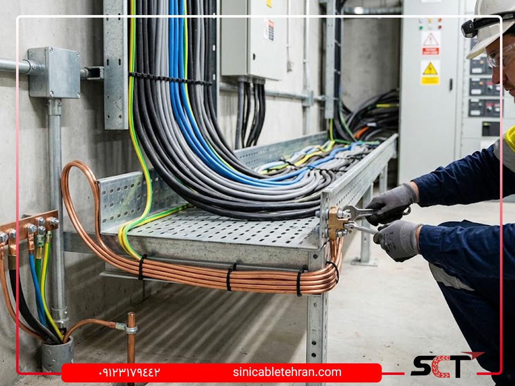 اتصال زمین سینی کابل